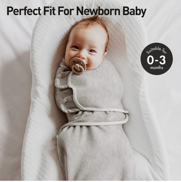 KeaBabies size 0-3 organic Swaddle Sack Adjustable washed but never used gray - Picture 1 of 5